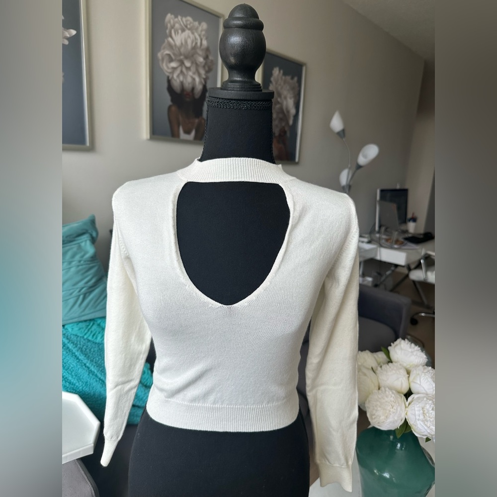 Open Neck Forever 21 Cropped Sweater